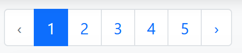 Pagination boxes numbered 1 to 5 for browsing 12 words per page